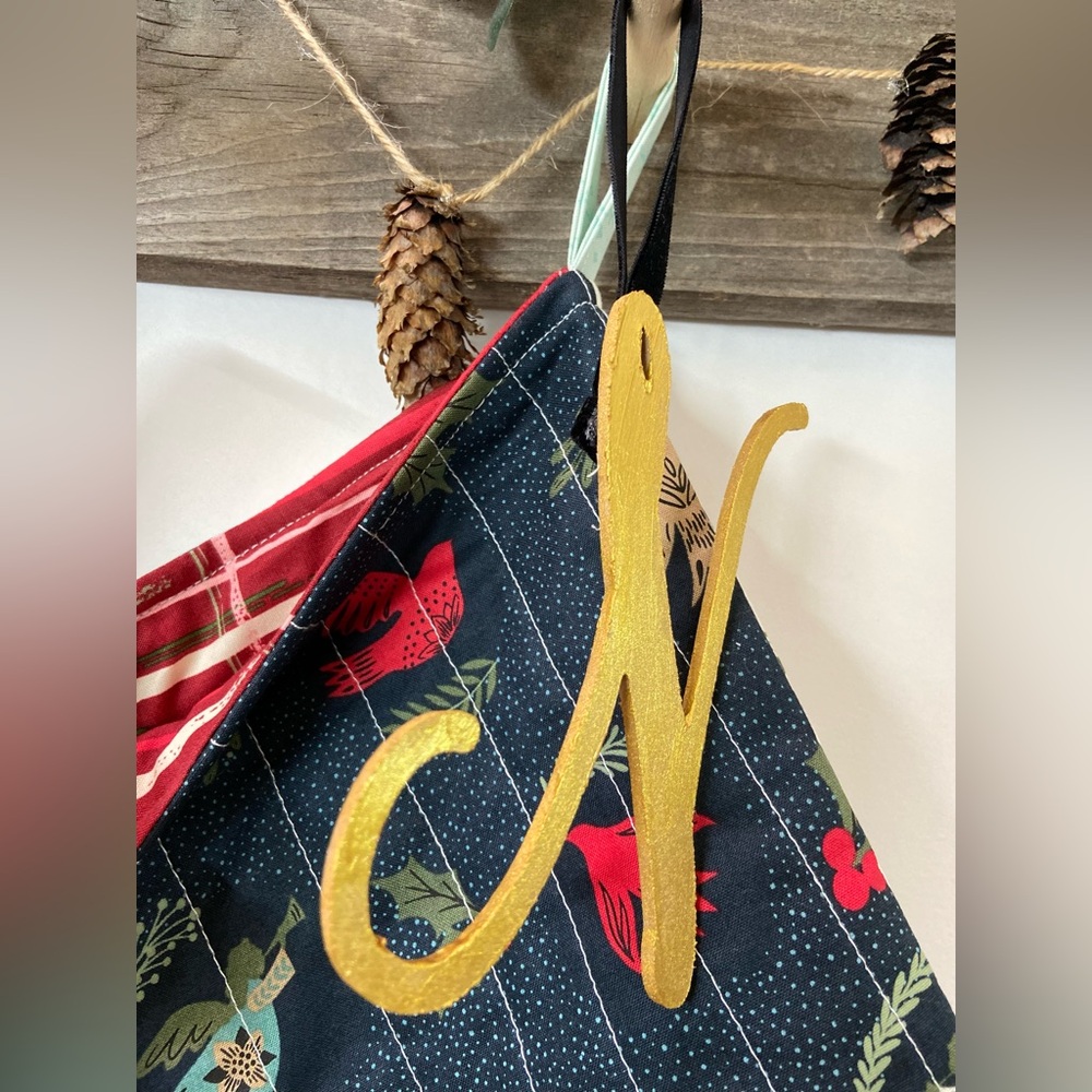 N- Handmade Quilted Stocking - Picture 4 of 4
